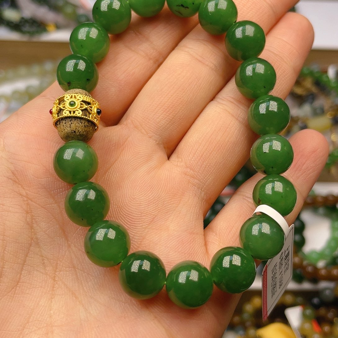 和田玉手串卡10未镶嵌