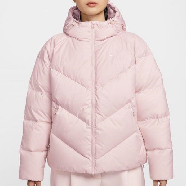 NIKE/耐克官方正品女粉色防风宽松连帽羽绒服HV5236-667