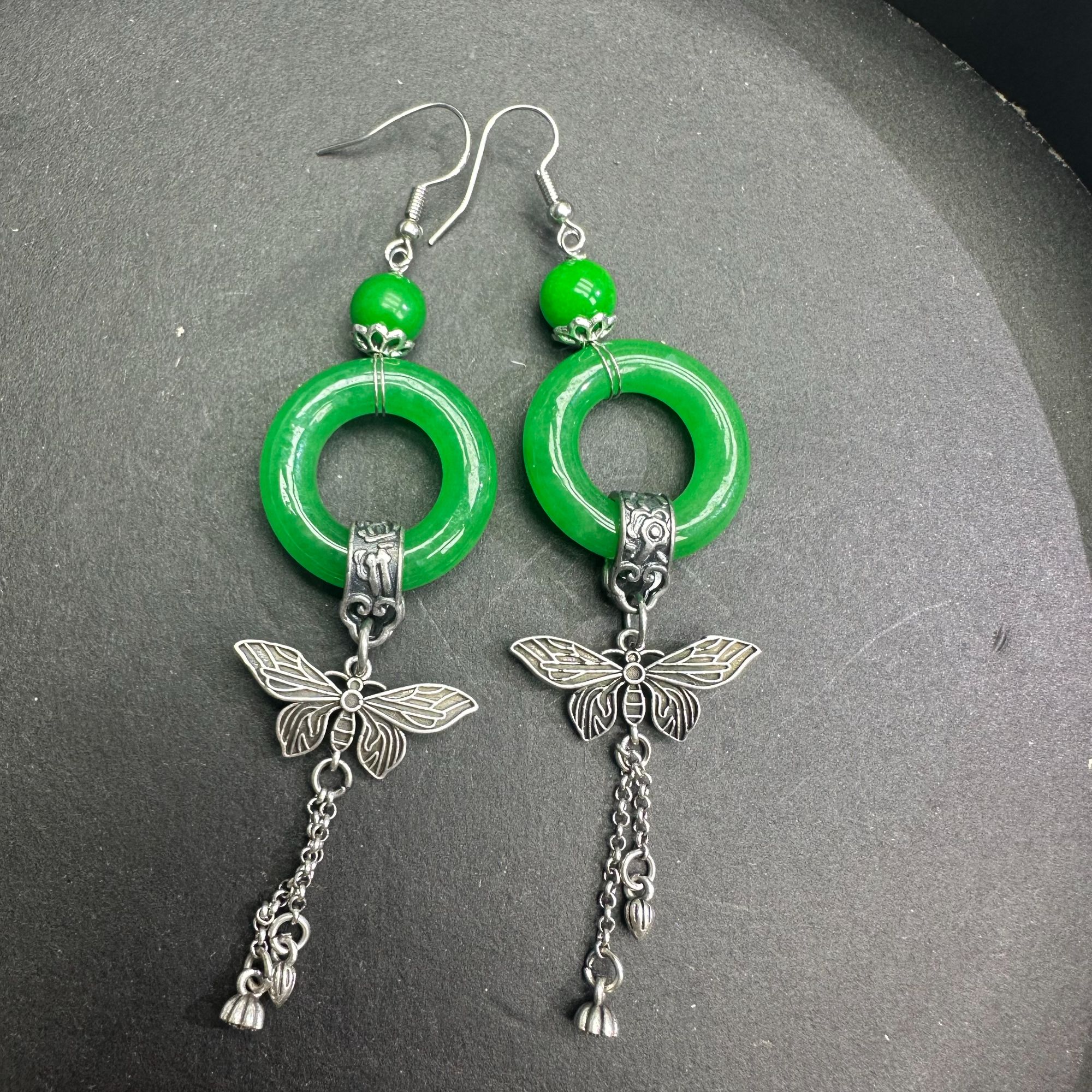 满绿甜甜圈耳饰 H022