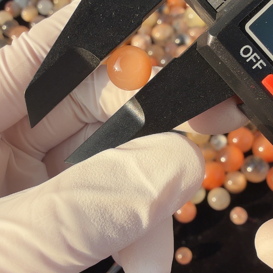 晓***-珠宝半成品未镶嵌水晶兔毛8.9mm定制不退换