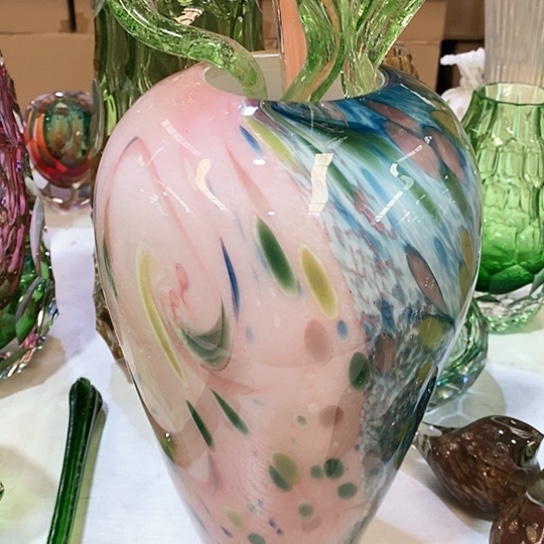 琉璃花瓶高38厘米口径9厘米