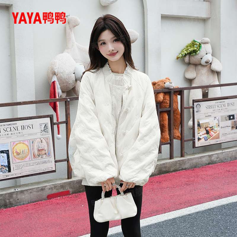 YAYA/鸭鸭【冰淇淋系列】羽绒服女短款休闲风小个子韩版YE5B606941E