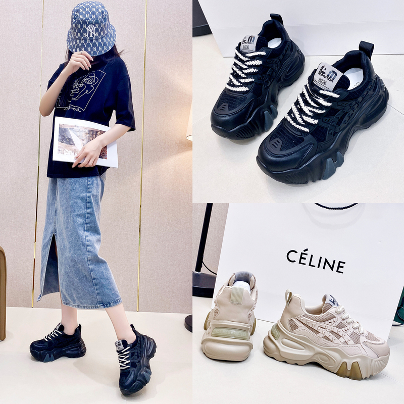 【蒙娜丽莎】//猫爪//休闲运动老爹鞋软底舒适透气增高休闲鞋 830-1