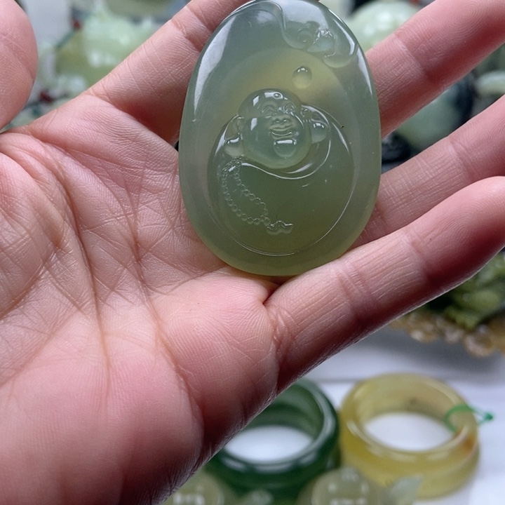 蛇纹石玉手把未镶嵌?****o