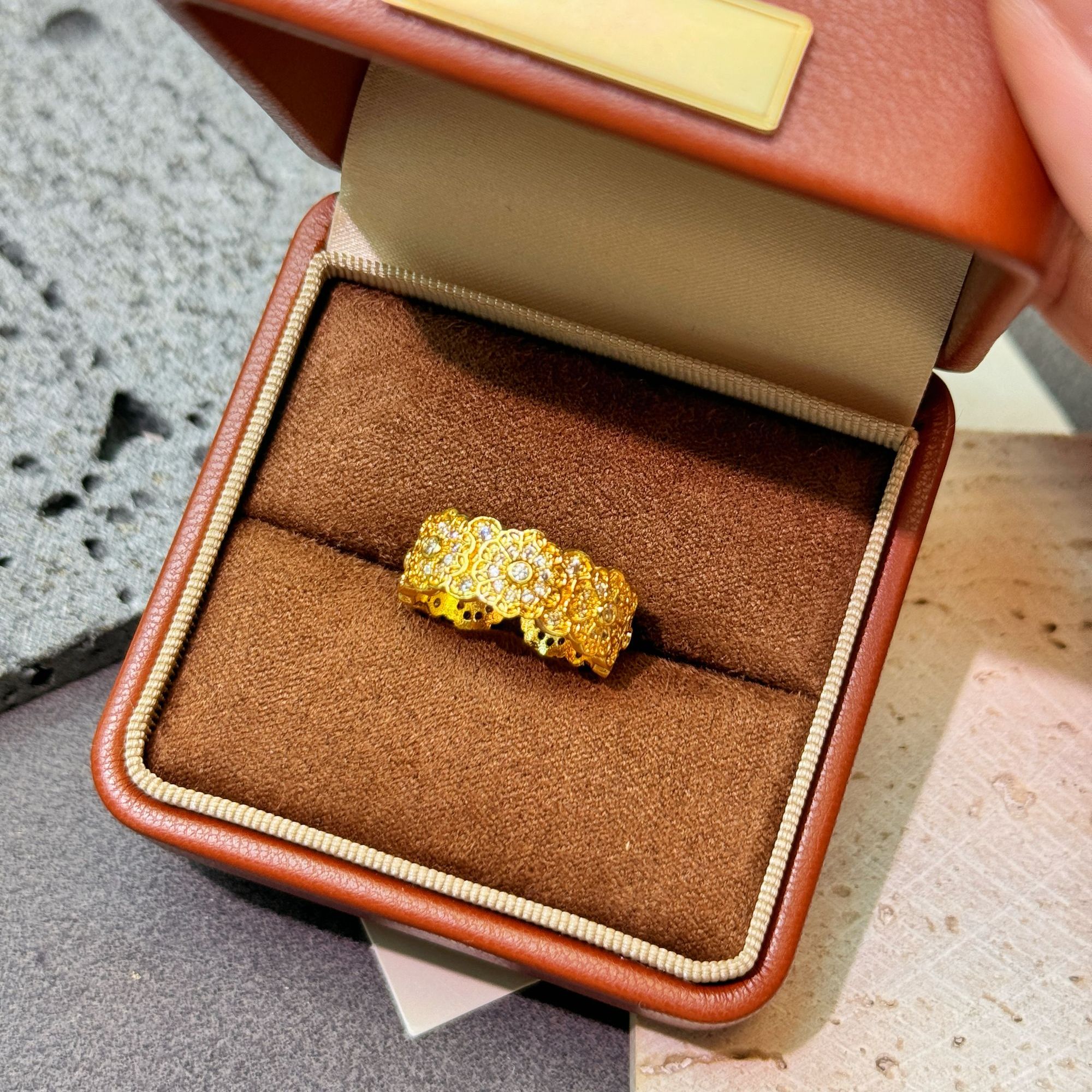 14405点钻窗花戒指开口