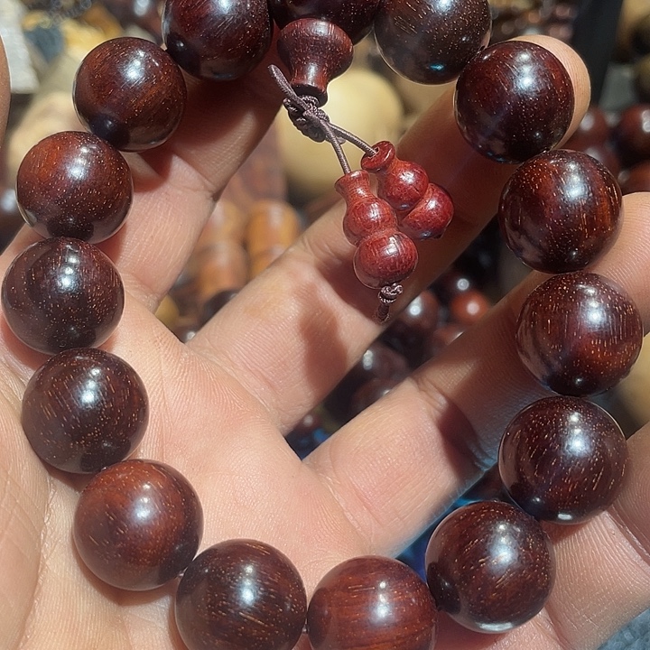 小叶紫檀印度小叶紫檀手串无胶无蜡原木原色