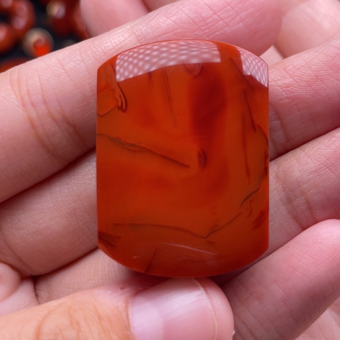 南红玛瑙未镶嵌珠宝奇石无事牌吊坠