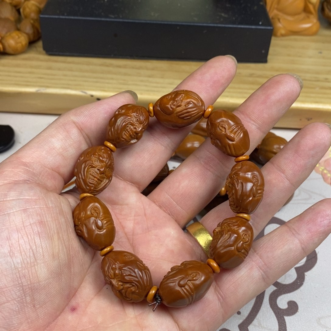橄榄核手串/手链橄榄核橄榄核雕刻强