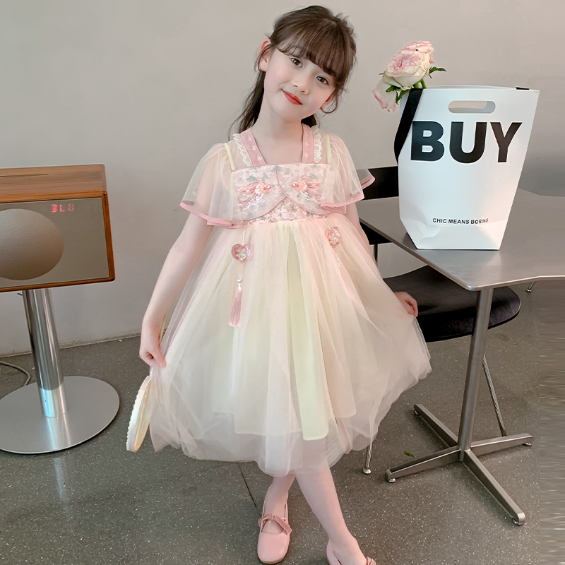 boboe/波波鹅女童夏装2025新款儿童洋气女孩夏季公主裙子-24X87