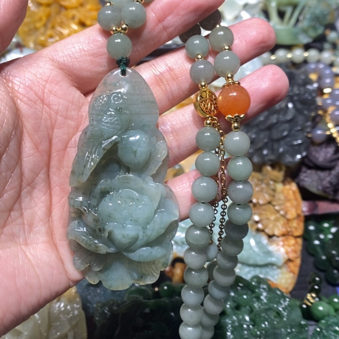 【闪购商品】岫玉毛衣链未镶嵌