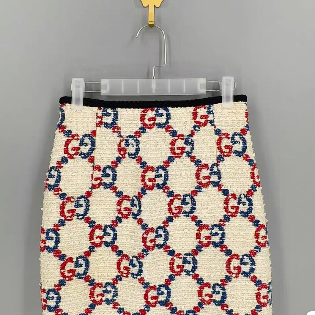99新 GUCCI/古驰 双G印花短裙/40码/C01557