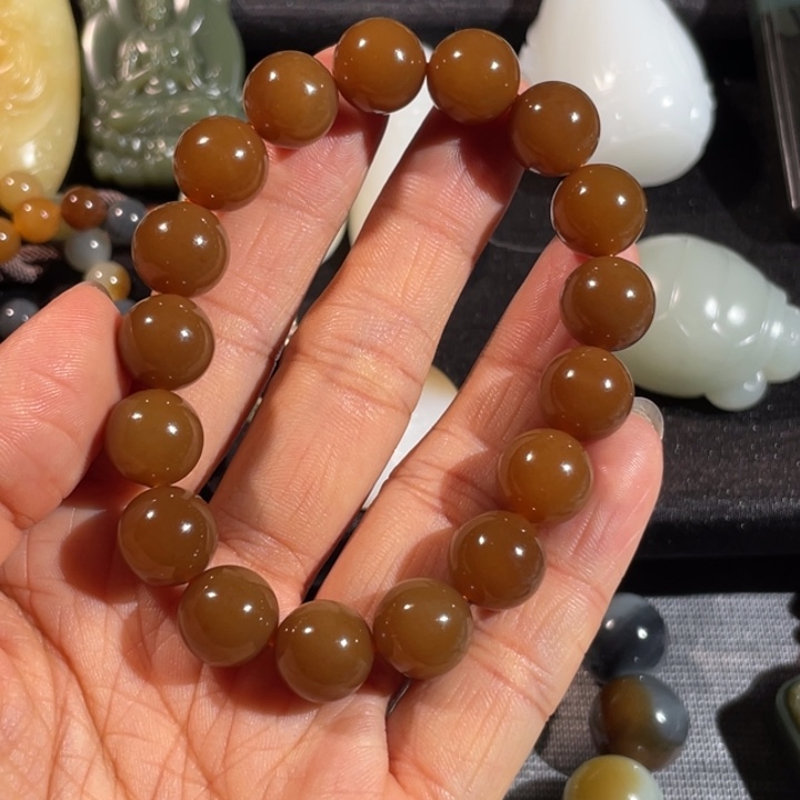 和田玉戒指未镶嵌@***淡