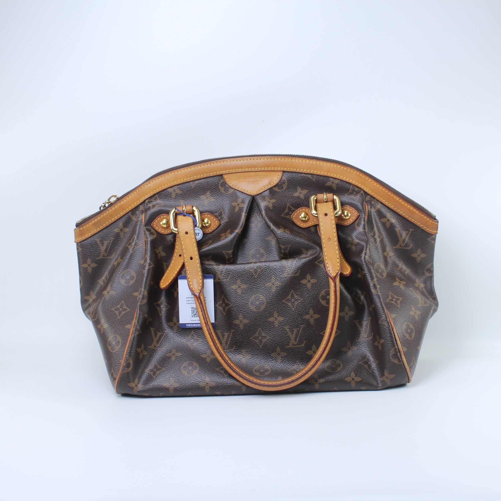 90新 LouisVuitton/路易威登 SP0161经典老花大号饺子手提包