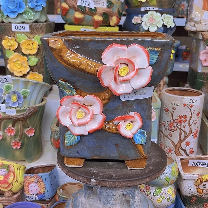 紫砂花盆粗陶材质多肉花盆