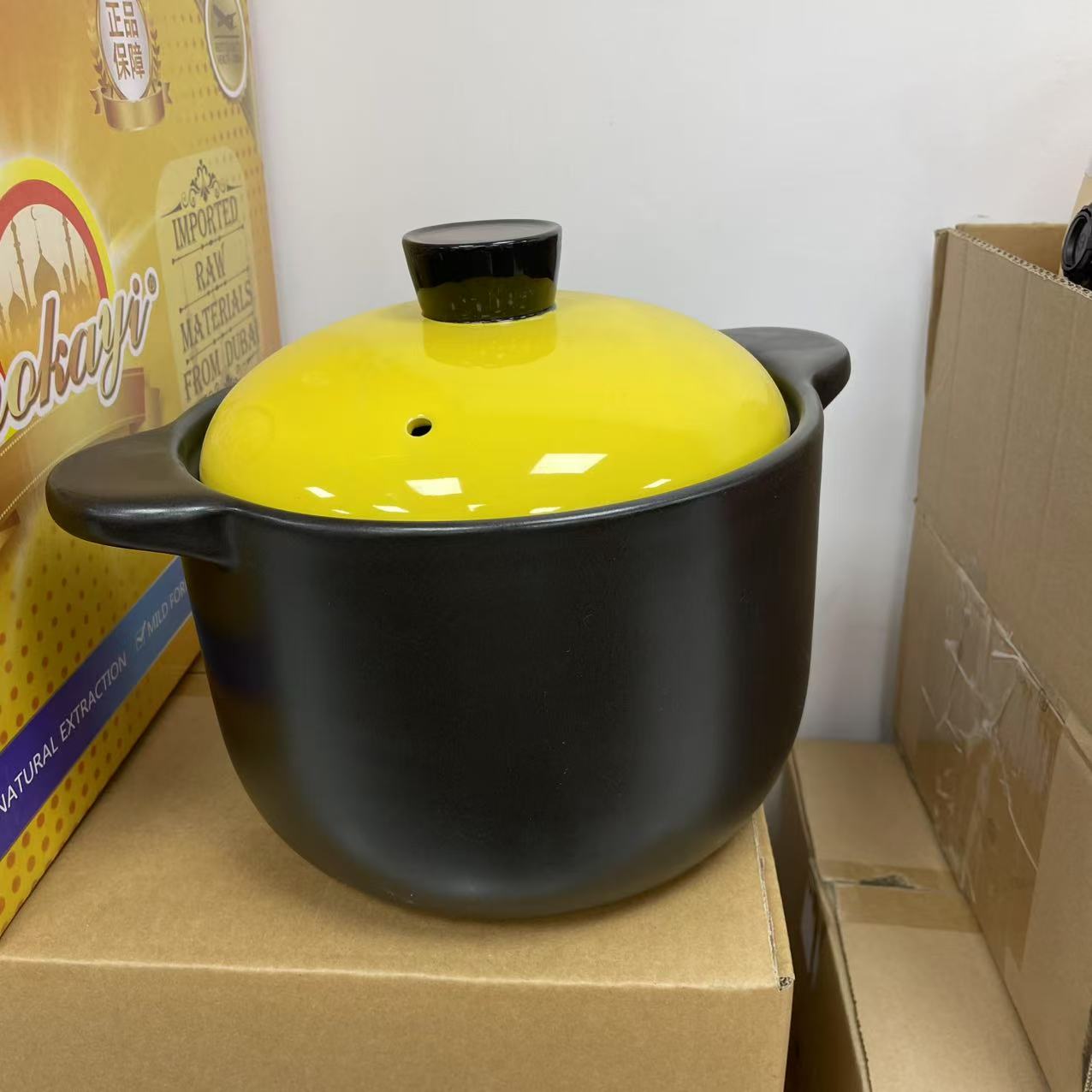 黄色马卡龙砂锅高品质砂锅cm