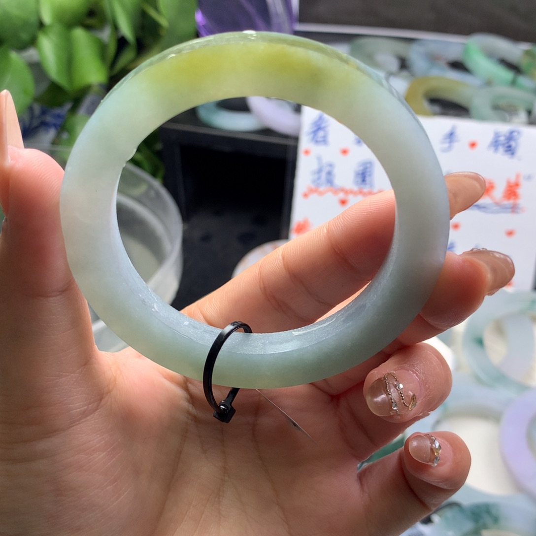 定制翡翠叮当镯未镶嵌55/60 宽7+