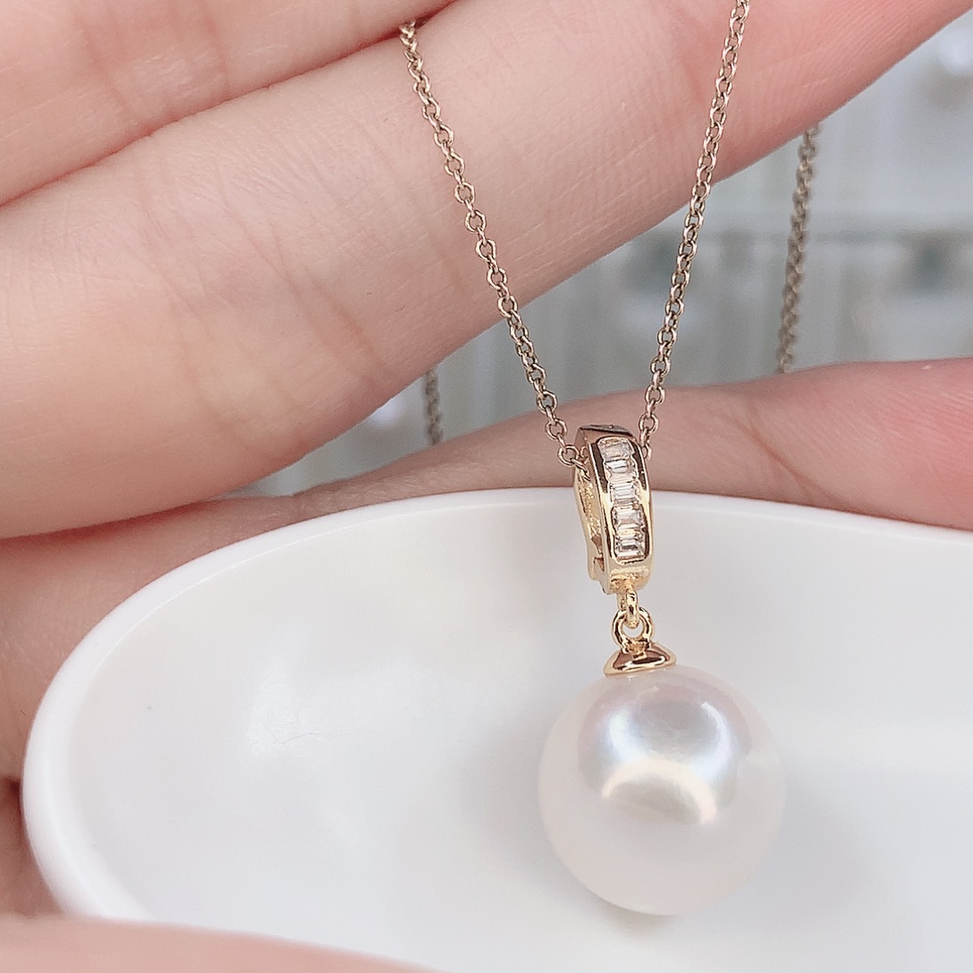 合金淡水珍珠吊坠(赠链)