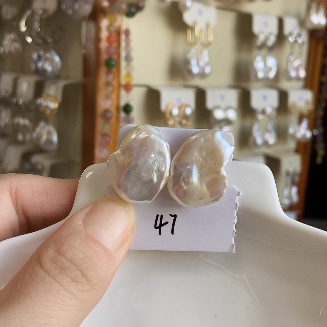 合金淡水珍珠颈饰特价耳饰素钉47号