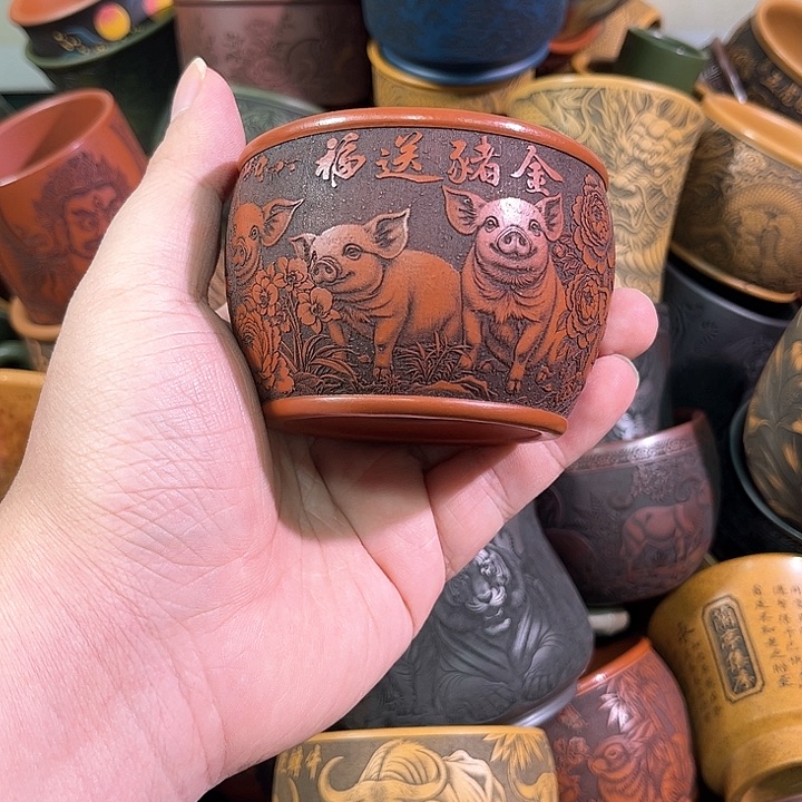 茶杯紫砂全手工紫砂主任杯