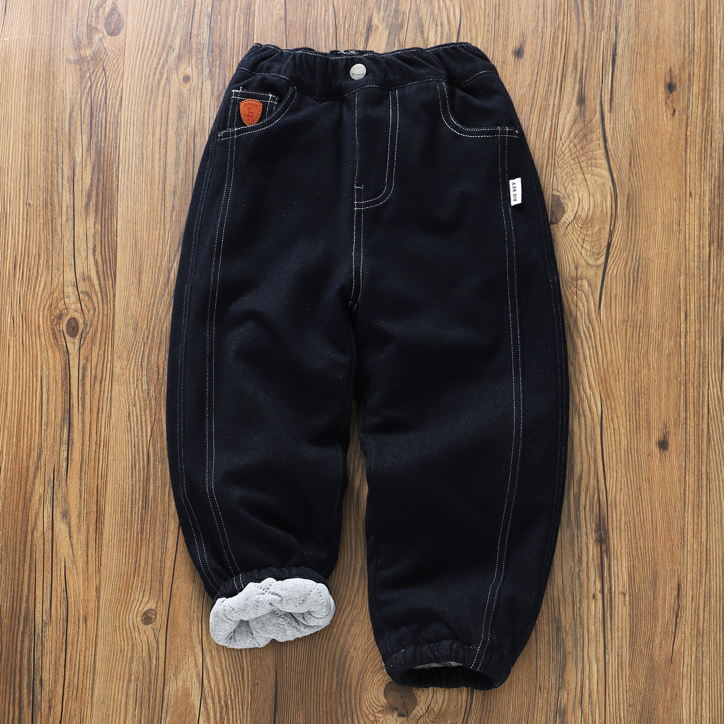 牛仔棉裤】夹棉厚高品质童装男童秋冬新款~儿童宝宝冬保暖裤子B