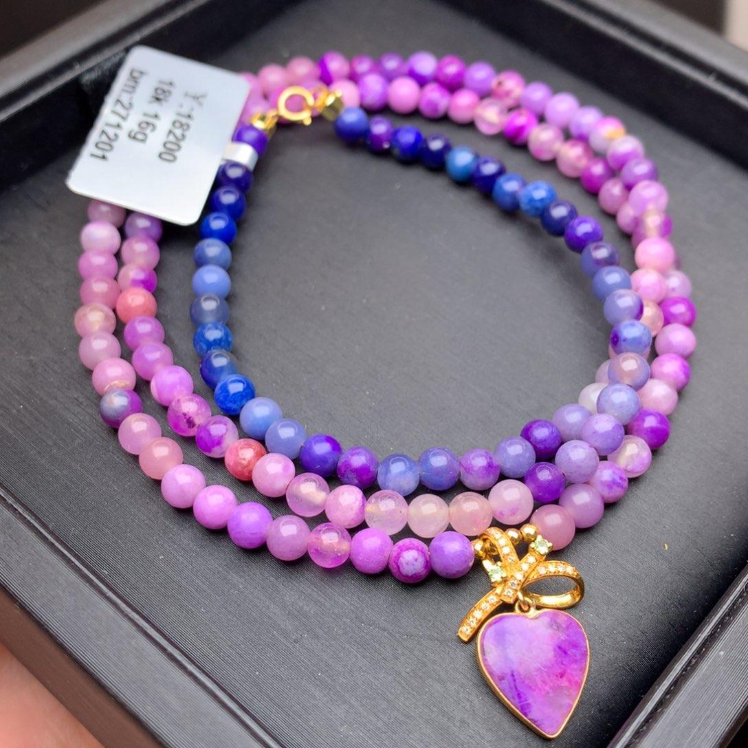 苏纪石（舒俱来）18K金镶嵌项链