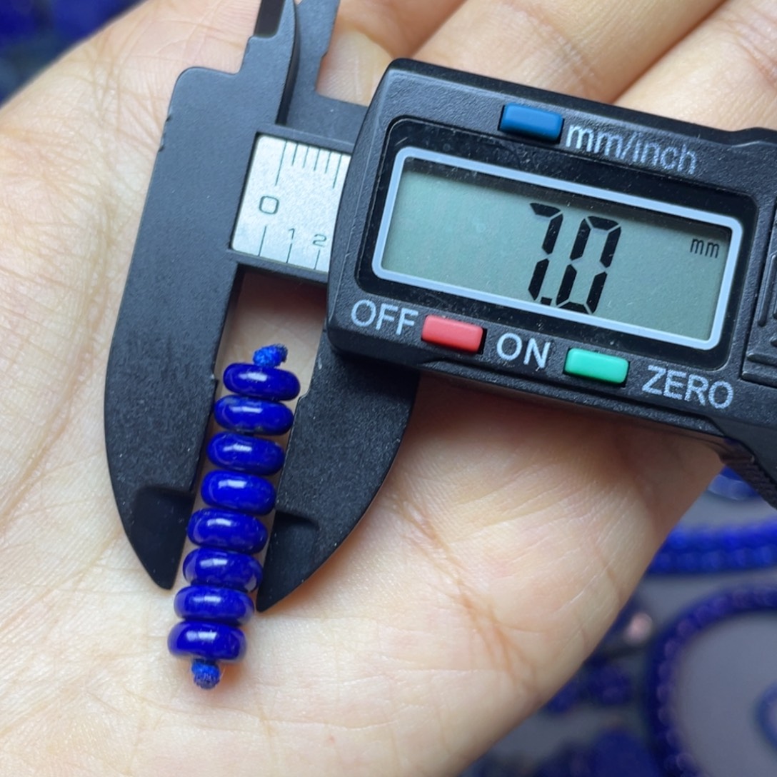 青金石未镶嵌7mm隔片配饰