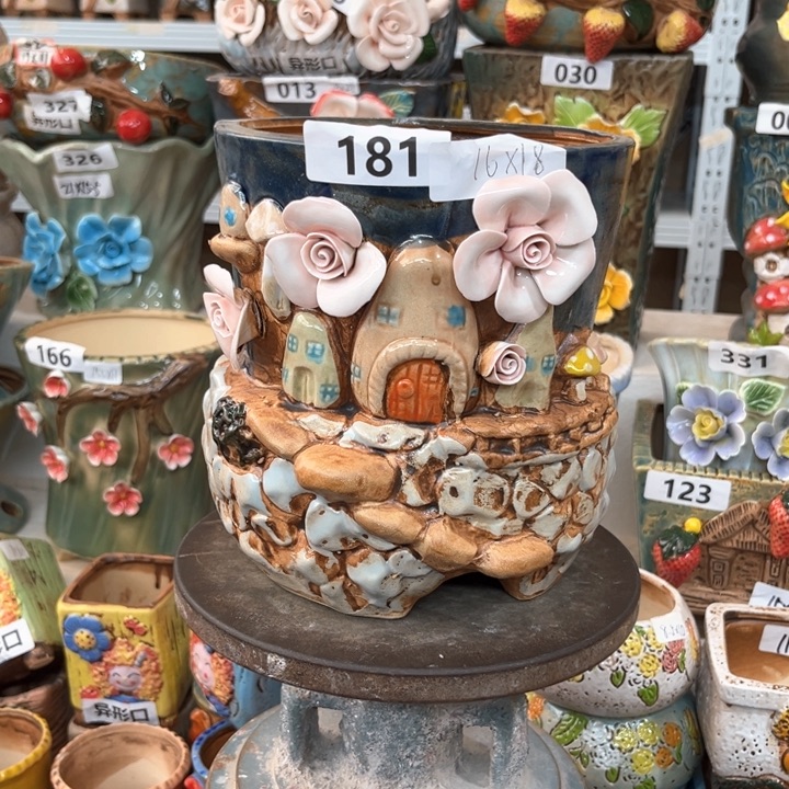 紫砂花盆粗陶材质多肉花盆