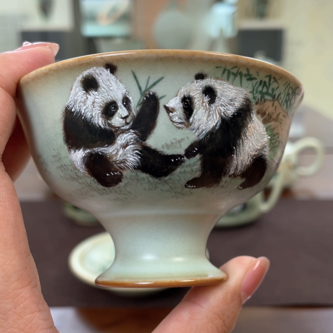 周泽堂彩绘。 熊猫