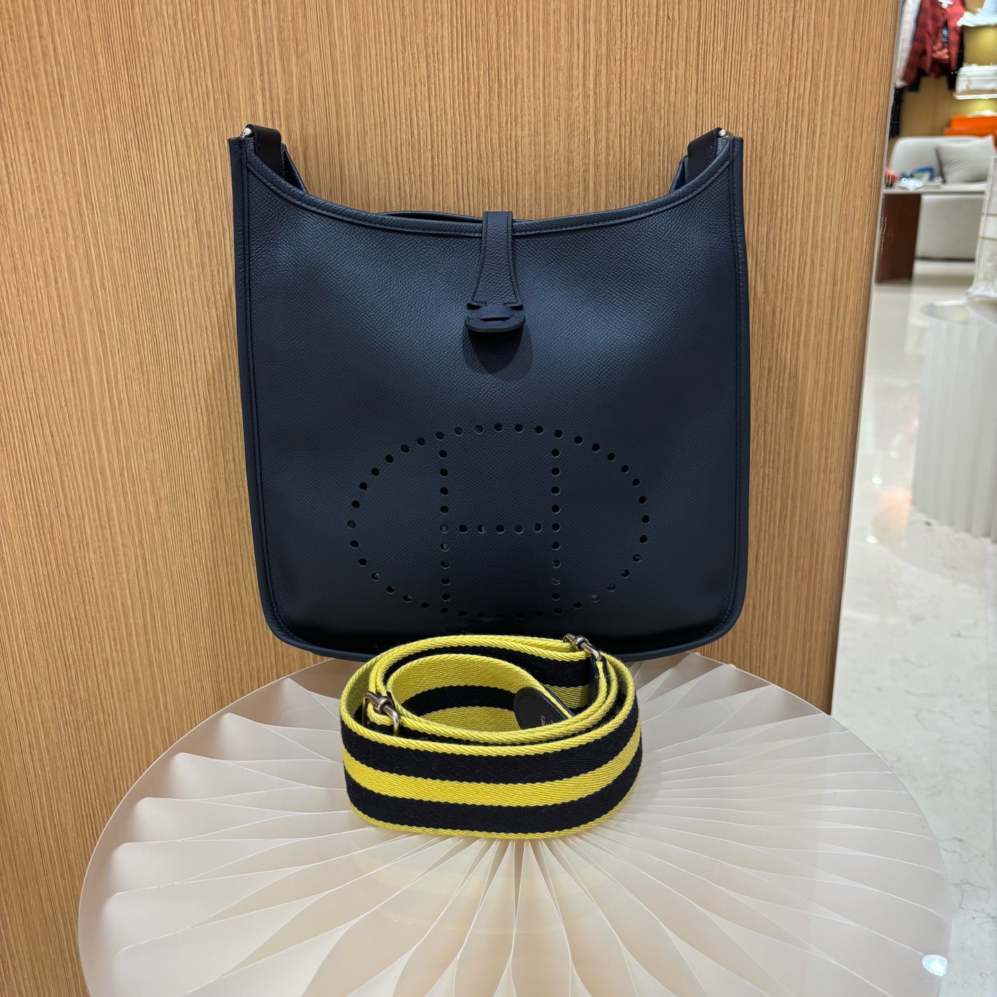 99新 Hermes/爱马仕 爱马仕 伊芙琳午夜蓝  x刻