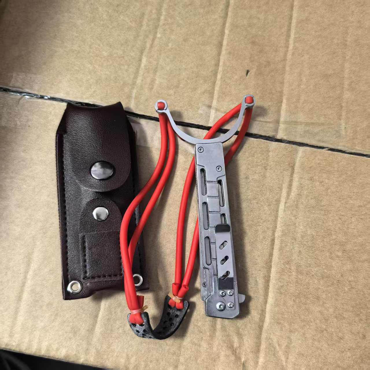 外贸尾单 户外旅行弹弓多功能工具折叠款
