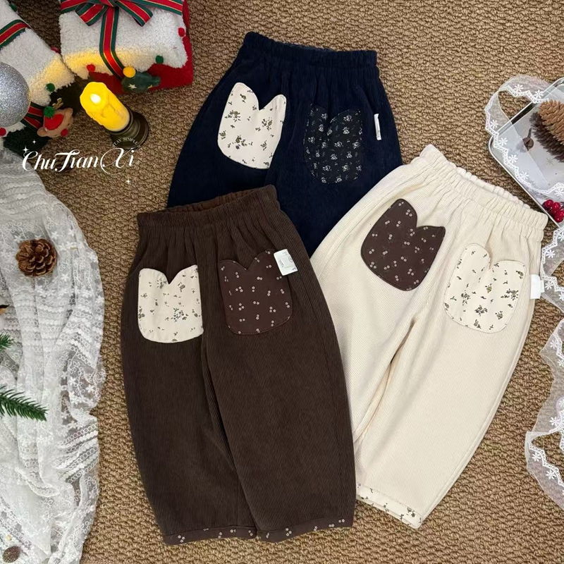 现货【方程式】儿童冬季新款加绒加厚保暖洋气时尚宽松百搭灯芯绒潮