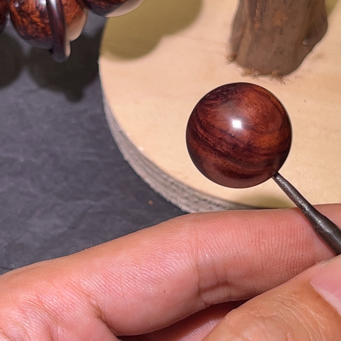 黄花梨/降香黄檀手串/手链海南黄花梨紫彩大黑线水波万象