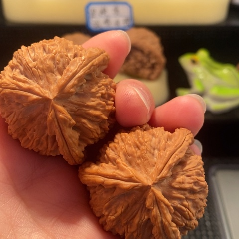 核桃手串/手链橙*-狮子头三棱