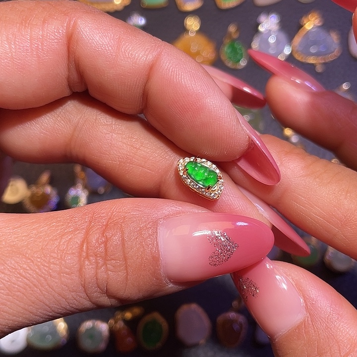 翡翠银S925镶嵌颈饰