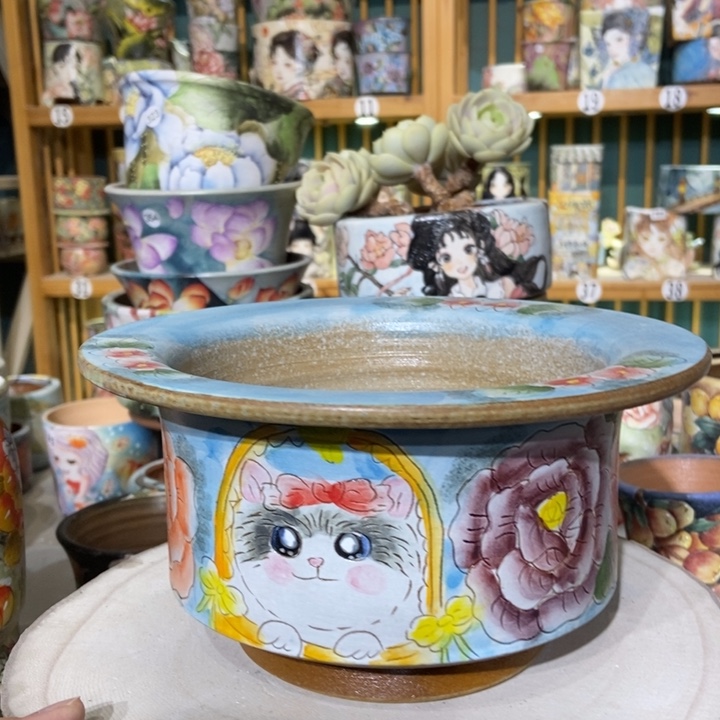 红陶景德镇艺术手绘作品