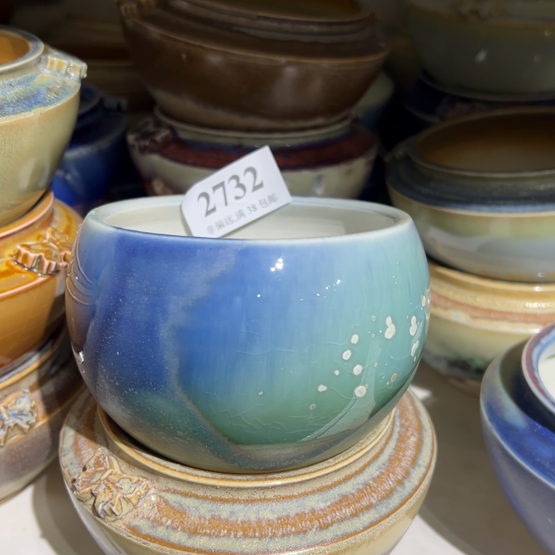 红陶口9高7 景德镇手工花盆