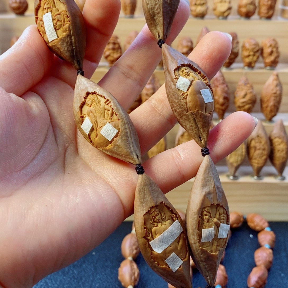 橄榄核手串/手链原皮8颗美女