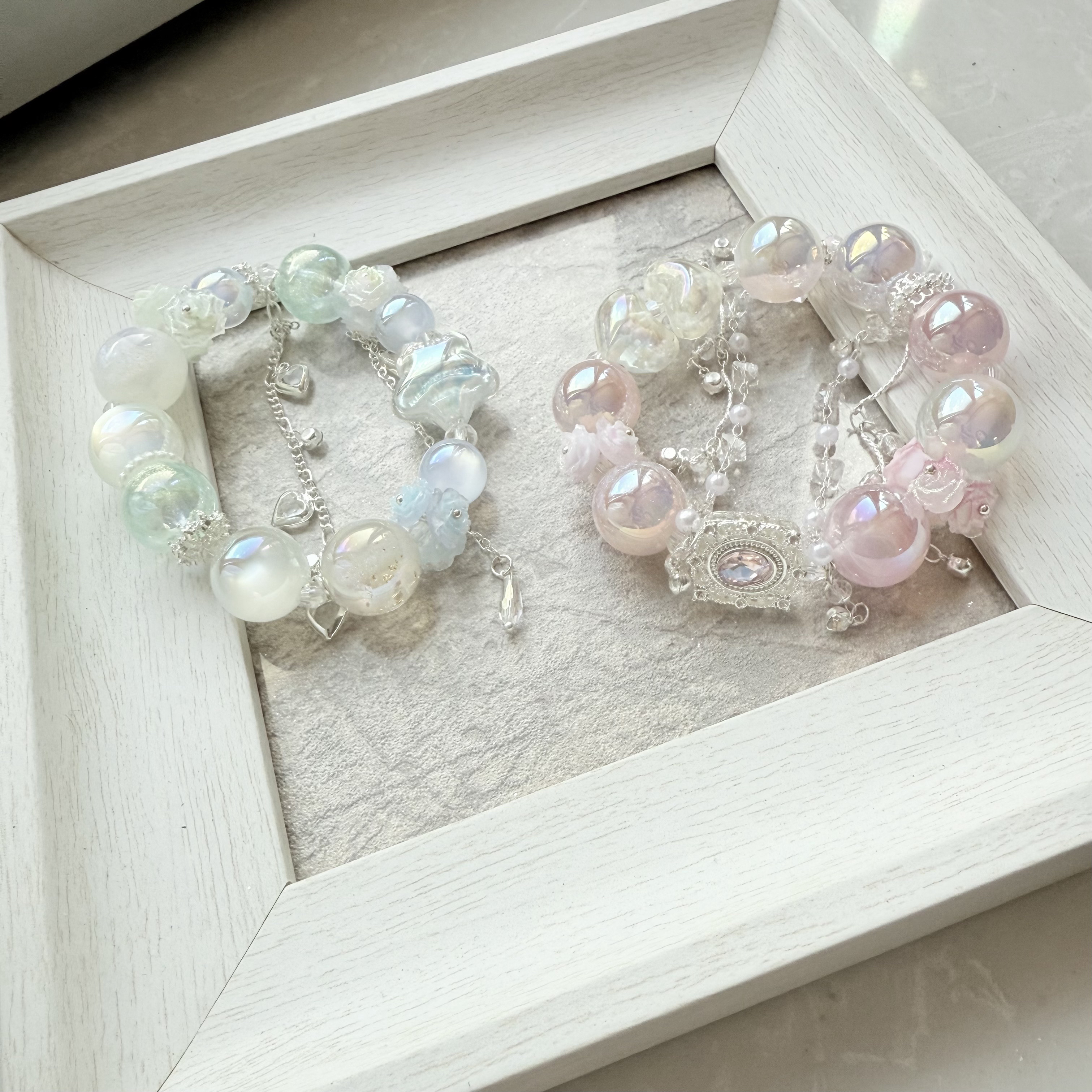 云朵成品水晶琉璃手链散珠珠子diy串珠手腕款