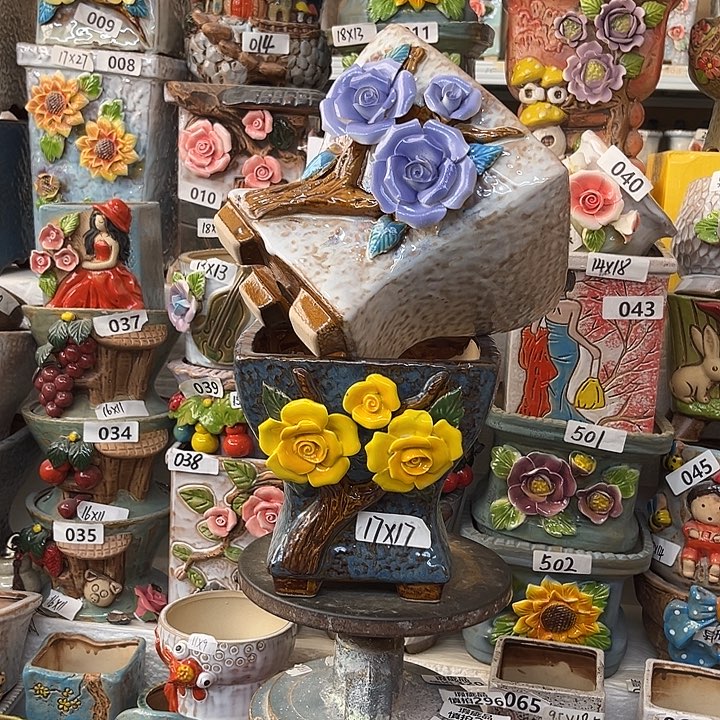 梦***真粗陶材质多肉花盆