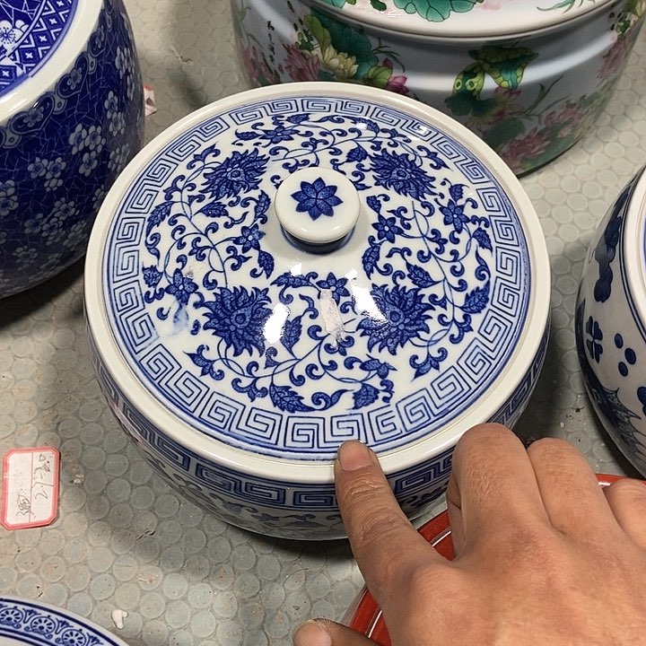 瓷片景德镇陶瓷罐3斤