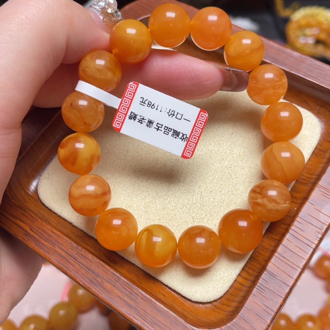 未镶嵌蜜蜡手链手串