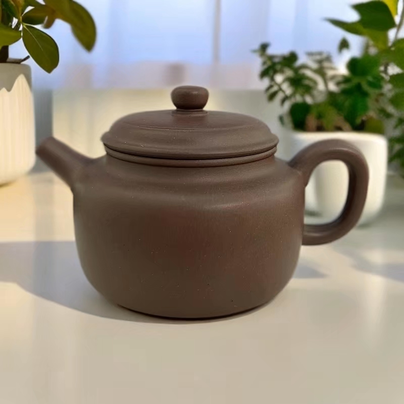 紫砂壶全手工莲子壶紫砂茶壶宜兴德钟壶圆壶泡茶壶茶具德钟紫砂壶