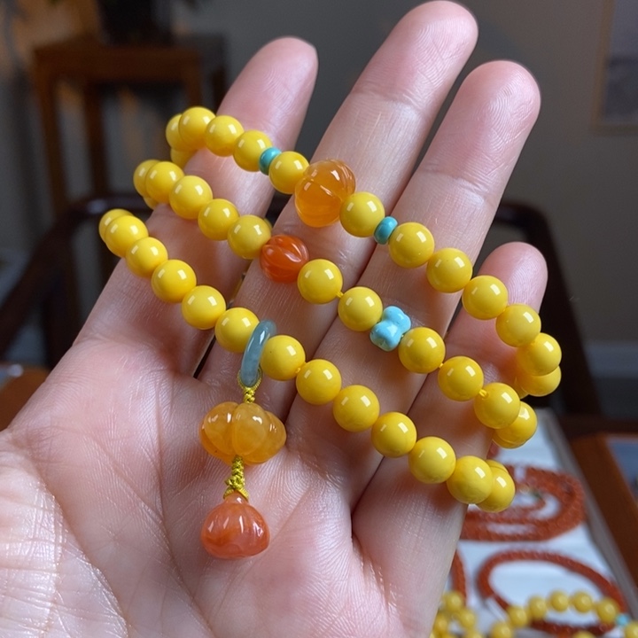 琥珀手链未镶嵌蜜蜡手串7