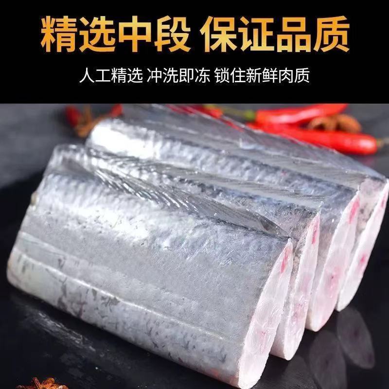 新鲜带鱼段中段4.8斤6包/每包400克8-10段左右