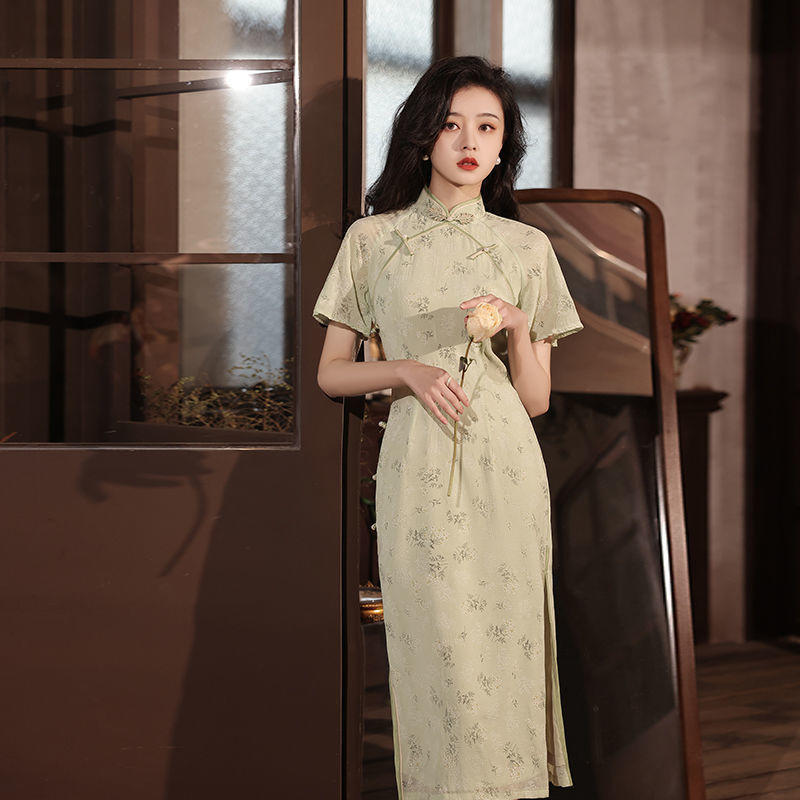 【韶华】国风旗袍改良连衣裙订婚服女款爆款2025新款小个子复古新款