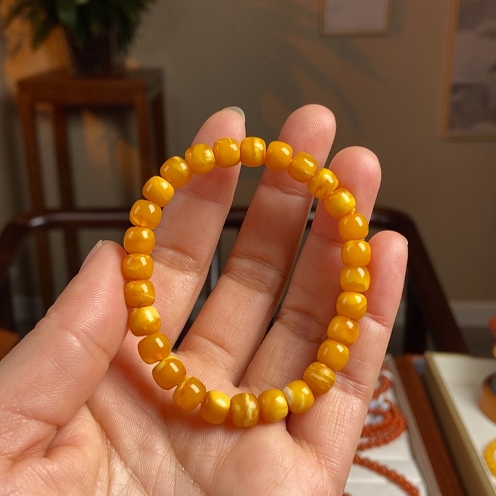 琥珀手链未镶嵌蜜蜡手串7.
