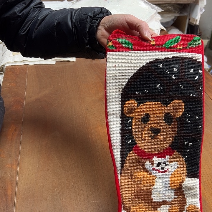 毛绒亚麻棉118-圣诞袜