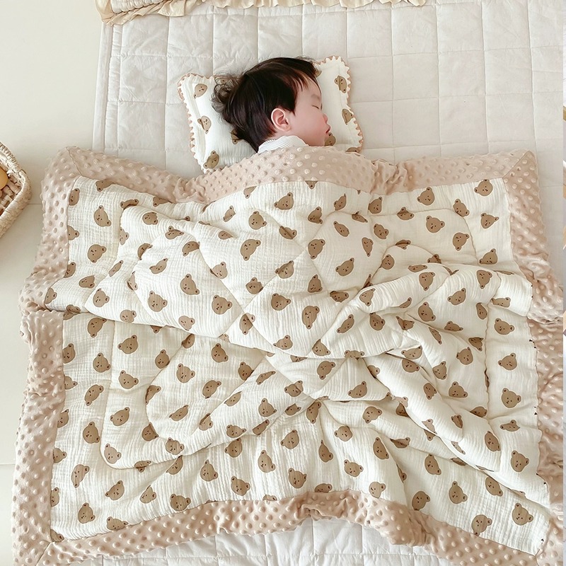 110*120厘米（+/-3厘米）加厚加绒豆豆被抱被