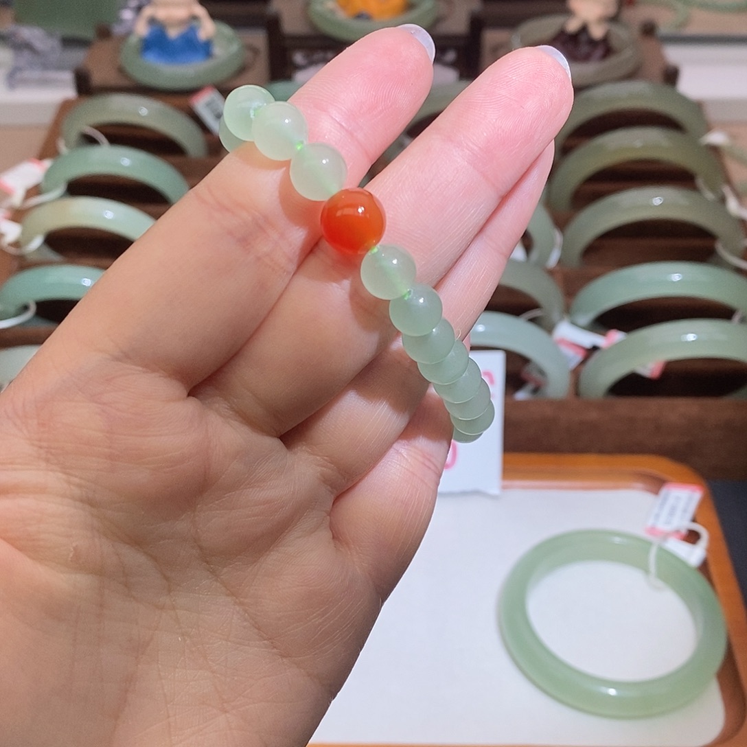 幸***运东陵石未镶嵌手镯手串