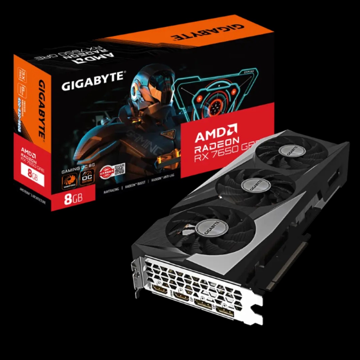 技嘉（GIGABYTE 7650 GRE 8G/魔鹰显卡RGB灯效 全新正品 顺丰包邮